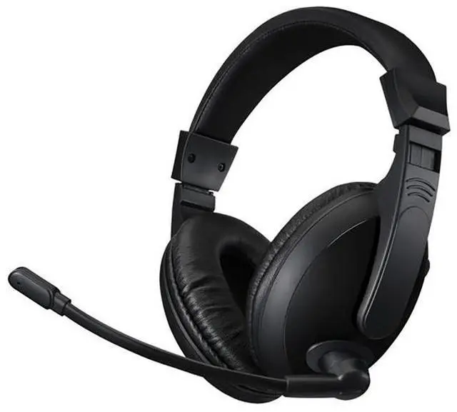 Alt view image 4 of 20 - Adesso Black Xtream H5U USB Connector Stereo USB Multimedia Headphone/Headset with Microphone