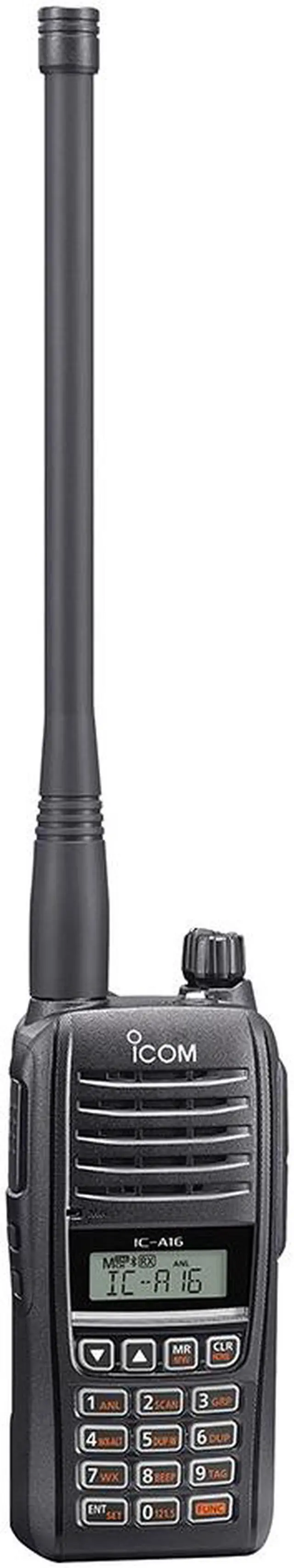 Alt view image 3 of 4 - Icom A16 8.33/25 kHz Ground to Air Radio  6W VHF AirBand Transciever IP67 1500 mW Loud Audio
