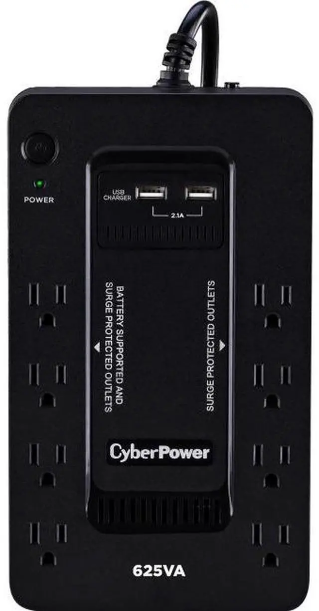 Alt view image 12 of 20 - CyberPower ST625U Standby UPS Systems - 625VA/360W, 120 VAC, NEMA 5-15P, Compact, 8 Outlets, PowerPanel
