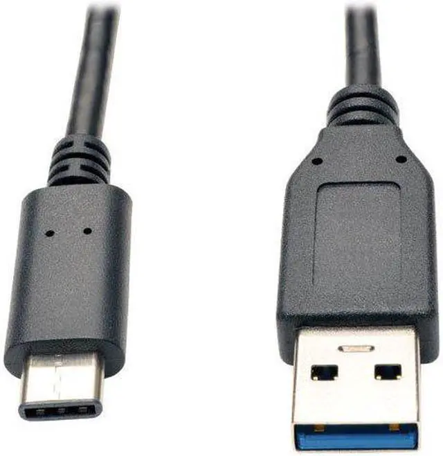 Alt view image 3 of 10 - Tripp Lite U428003 Black USB 3.1 Gen 1 (5 Gbps) Cable, USB Type-C (USB-C) to USB Type-A