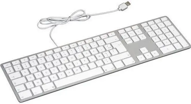 Alt view image 3 of 5 - Matias Wired Aluminum Keyboard with Numeric Keypad for Mac, Silver