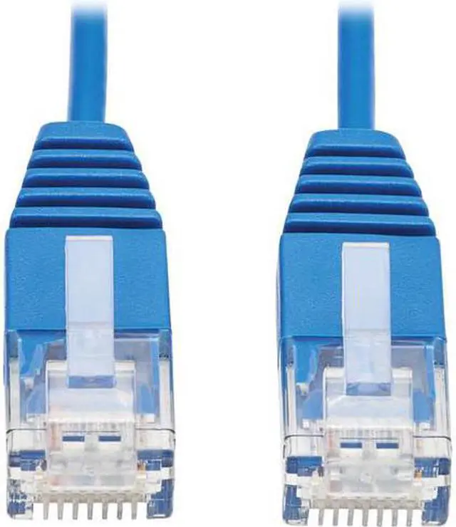 Alt view image 7 of 10 - Tripp Lite Cat6 Gigabit Molded Ultra-Slim Utp Ethernet Cable (Rj45 M/M) Blue 5 Ft.