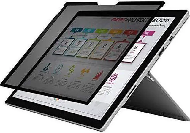 Alt view image 5 of 6 - Rocstor PrivacyView™ Premium Magnetic Privacy Filter for Microsoft® Surface® Pro 4/5/6 12.3" Tablet - For Surface® Pro 4 / 5 / 6 Landscape Tablet - 3:2 Aspect Ra