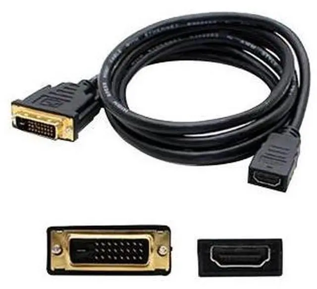 Alt view image 7 of 10 - Dvi-D Dual Link (24+1 Pin) Male To Hdmi 1.3 Female Black Adapter For Resolution Up To 2560X1600 (Wqxga)