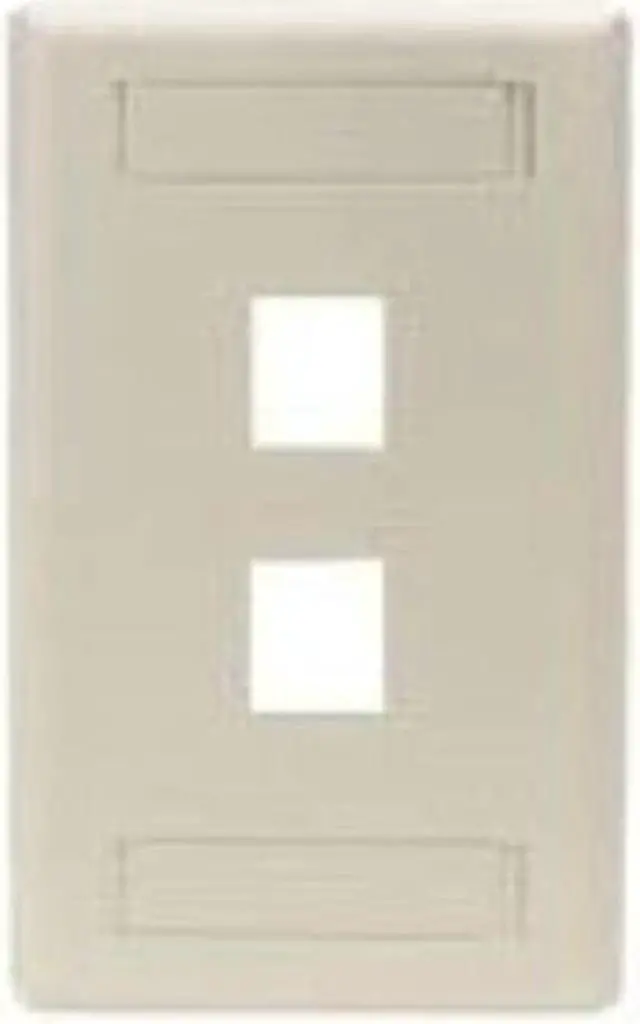 Alt view image 2 of 3 - KEYSTONE WALLPLATE SINGLE-GANG 2PT WH