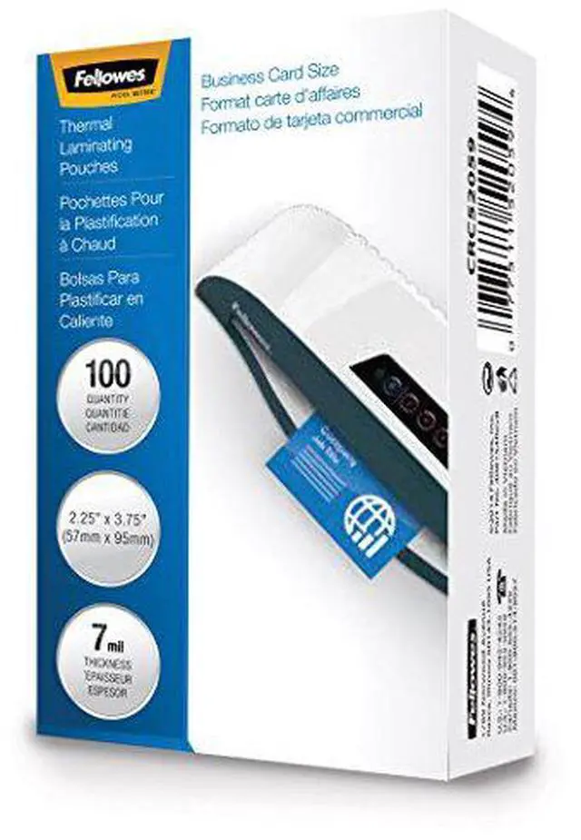Alt view image 11 of 18 - Fellowes Glossy Pouches - Business Card, 7 Mil, 100 Pack