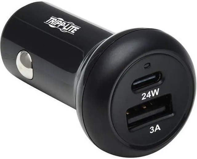 Alt view image 9 of 15 - TRIPP LITE U280-C02-24W-1B USB CAR CHARGER DUAL-PORT 24W CHARGING USB C USB-A QC 3.0 BLACK