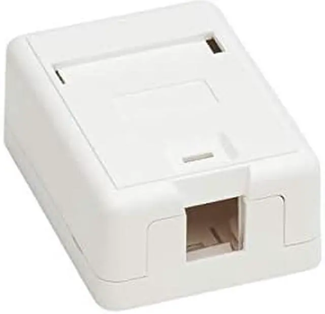 Alt view image 9 of 19 - Tripp Lite Surface-Mount Box for Keystone Jack 1 Port White N082001WH