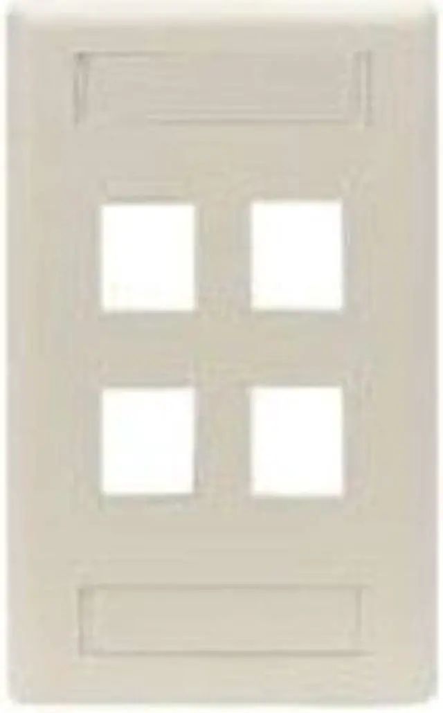 Alt view image 2 of 9 - Black Box GigaStation2 4 Socket Network Faceplate