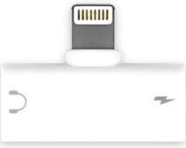 Alt view image 6 of 8 - Aluratek Lightning + 3.5 mm Adapter For iPhone/iPad - 1 x Lightning Male Proprietary Connector - 1 x Lightning Female Proprietary Connector, 1 x Mini-phone Female Stereo Audio