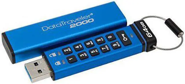 Alt view image 9 of 12 - KINGSTON DT2000/64GB 64GB KEYPAD USB 3.0 DT2000