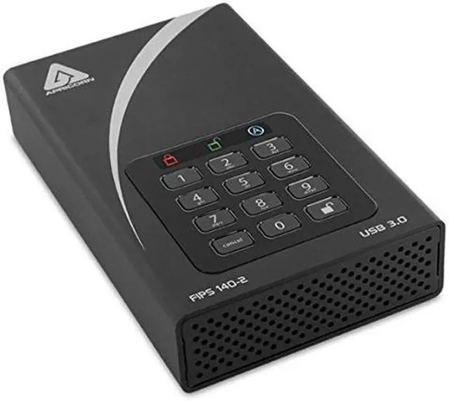 Alt view image 7 of 19 - Apricorn Aegis Padlock Dt Fips Adt-3Pl256f-12Tb 12 Tb Desktop Hard Drive - External - Black - Taa Compliant