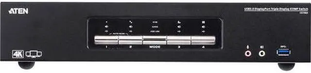Alt view image 7 of 10 - Aten 4-Port Usb3.0 4K Displayport Triple Display Kvmp Switch