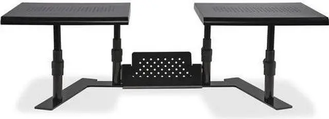 Main image of Allsop Dual Monitor Stand Steel 32"Wx14"Dx6-1/10"-8-2/5" Black 31883