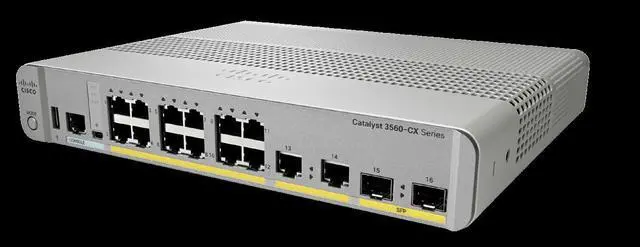 Alt view image 2 of 6 - Cisco 3560CX-8PC-S Layer 3 Managed Ethernet Switch