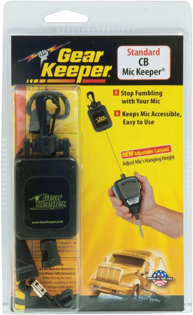 Alt view image 2 of 13 - HAMMERHEAD INDUSTRIES RT-44112 28 GEARKEEPER  RETRACTABLE CB MIC HOLDER WITH SNAP CLIP MOUNT SYSTEM