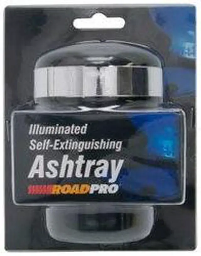 Alt view image 11 of 14 - RoadPro RPVE-649LA Self-Extinguishing Ashtray with Blue Led Light