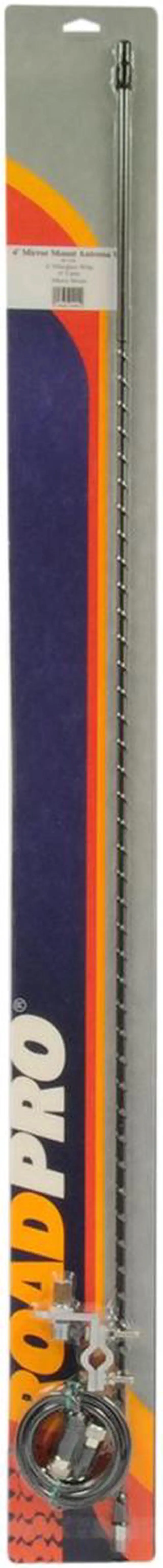 Main image of ROADPRO R RP-84B 4     MIRROR MOUNT FIBERGLASS CB ANTENNA KIT  BLACK