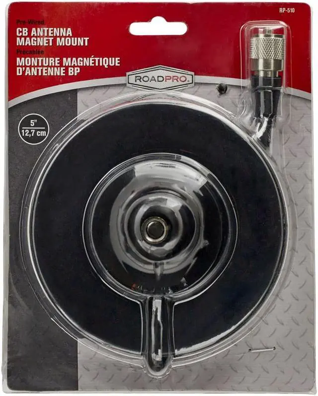 Alt view image 11 of 17 - ROADPRO R RP-510 5 MAGNET MOUNT WITH 12 PRE-WIRED COAX CABLE WITH PL-259 CONNECTORS