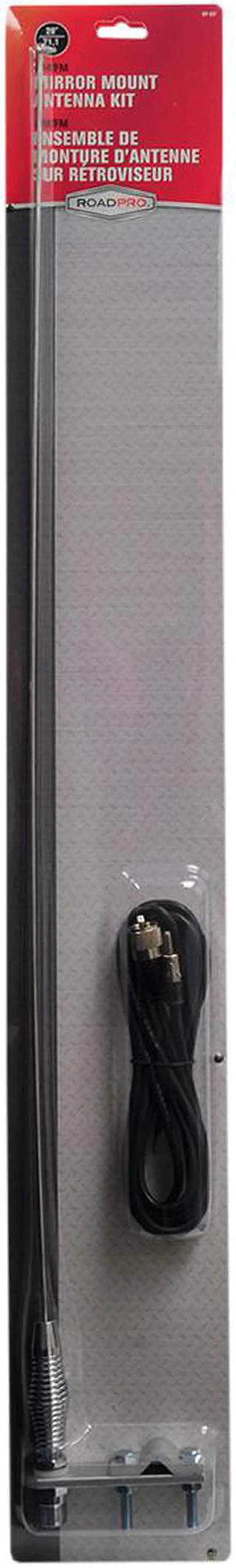 Alt view image 4 of 12 - 28 AM/FM Mirror Mount Stainless Steel Antenna Kit with 2 Shock Spring