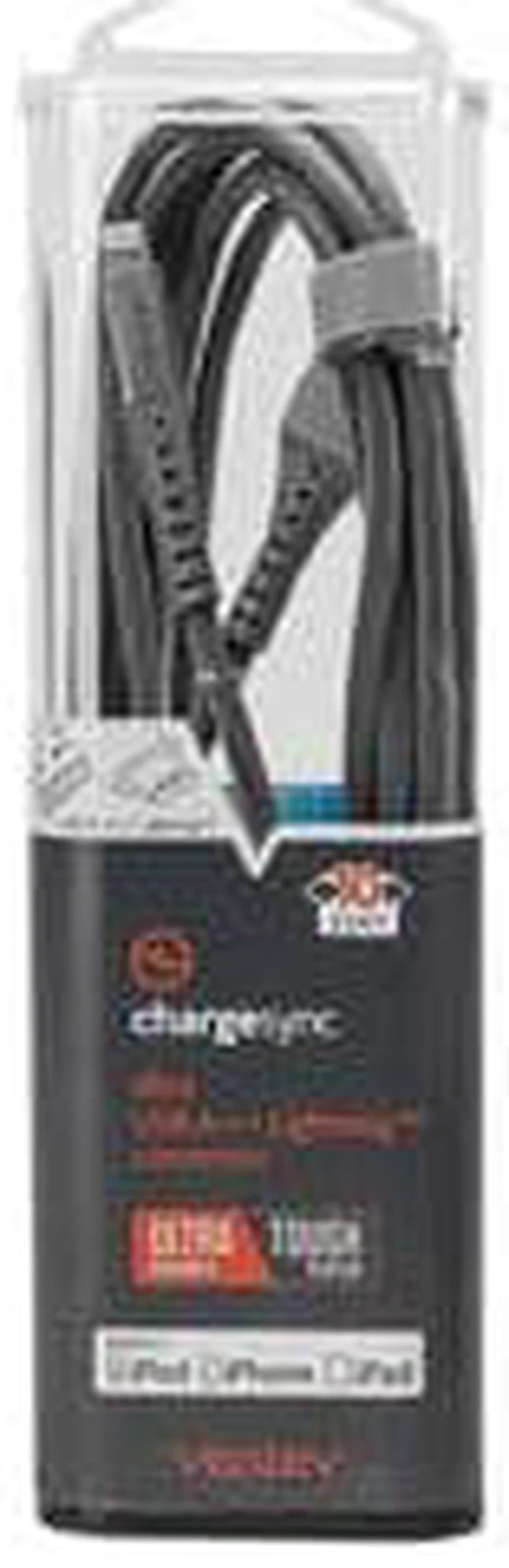 Alt view image 11 of 15 - Ventev Charge/Sync Alloy Lightning Cable 10ft Steel Gray Charge/Sync Cables