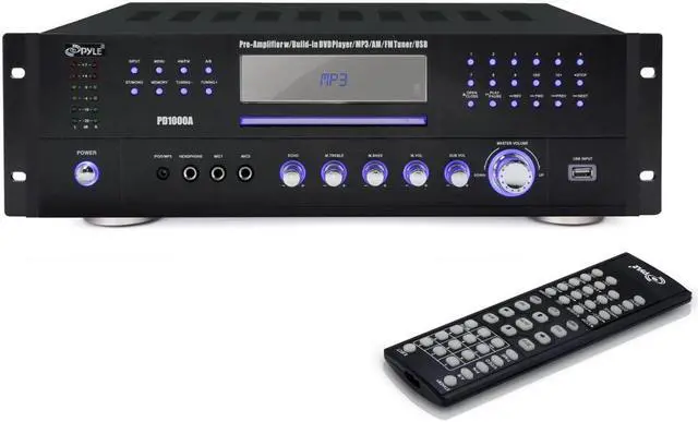 Main image of Pyle Home PD1000A 1,000-Watt AM/FM Receiver with Built-in DVD Player