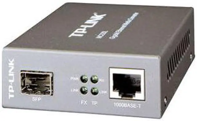 Alt view image 4 of 20 - TP-Link Gigabit SFP to RJ45 Fiber Media Converter | Fiber to Ethernet Converter | 10/100/1000Mbps RJ45 Port to 1000Base-SX/LX SFP Slot Supporting MiniGBIC Modules (MC220L)