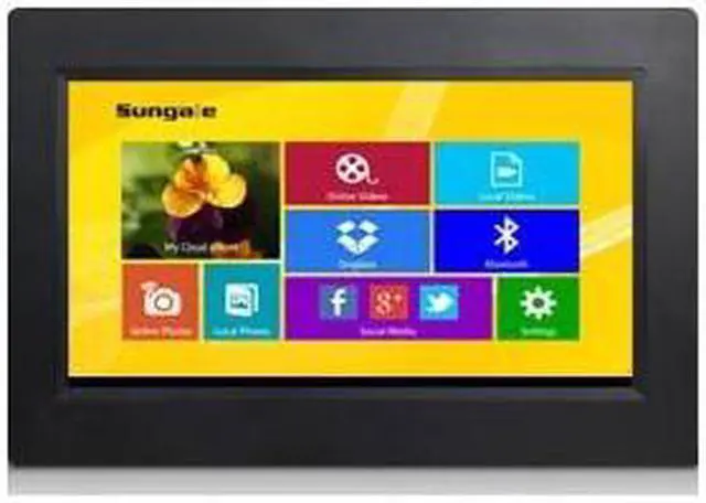 Alt view image 3 of 12 - Sungale Group - CPF1032 - Sungale Cloud Frame - 10.1 LED Digital Frame - Black - 1024 x 600 - Cable - 16:9 - Slideshow -