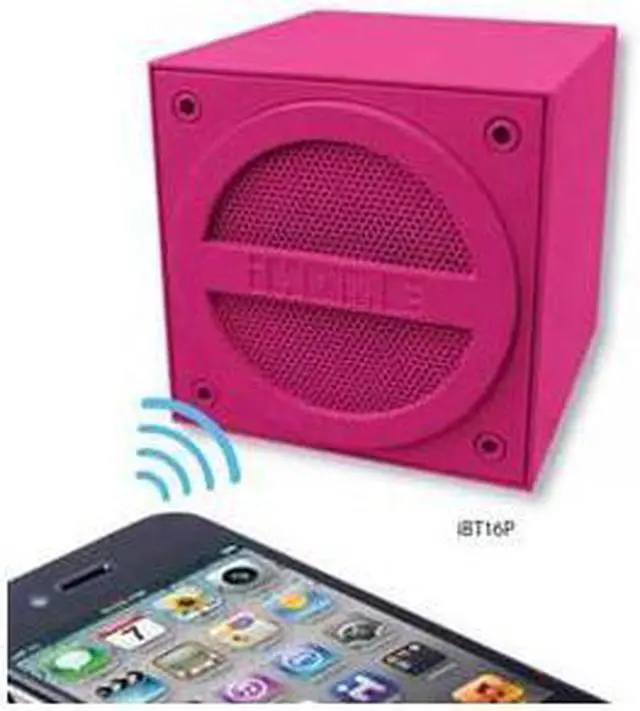 Alt view image 5 of 11 - iHome iBT16PPC Mini Speaker Cube (Pink)