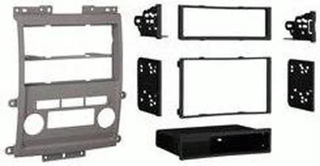 Alt view image 2 of 6 - METRA 99-7428G GRAY DOUBLE DIN INSTALL DASH KIT FOR 09 NISSAN FRONTIER LE / SE