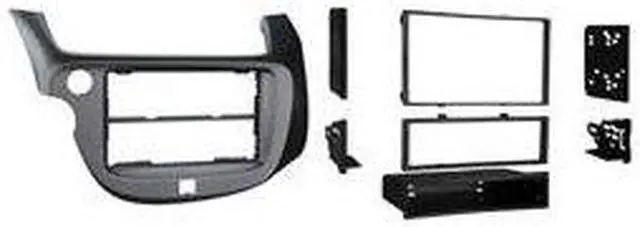 Alt view image 4 of 11 - Metra 99-7877S Single or Double DIN Installation Dash Kit for 2009-up Honda Fit
