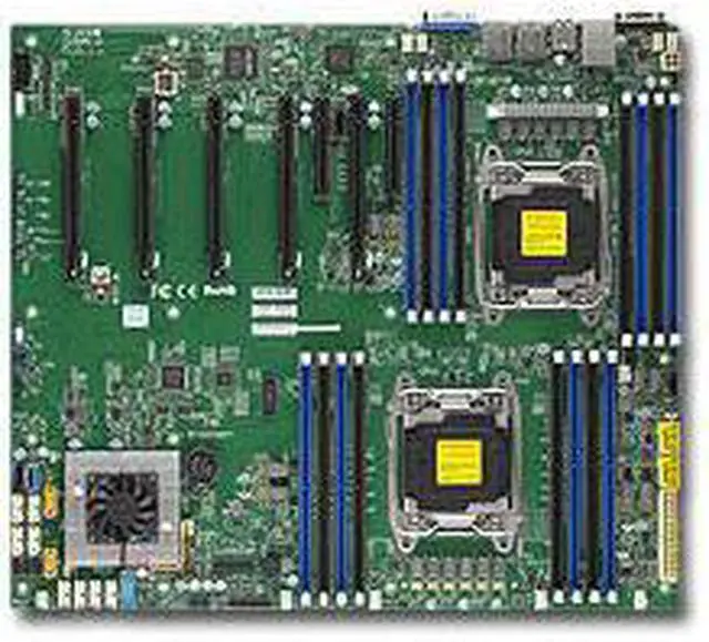 Main image of Supermicro MBD-X10DRG-Q-B Supermicro X10DRG-Q Server Motherboard - Intel C612 Chipset - Socket LGA 2011-v3 - 1 x Bulk Pack - Proprietary Form Factor - 2 x Processor Support - 512 GB DDR4 SDRAM Maximum