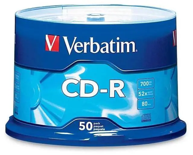 Main image of Verbatim 700MB 52X CD-R 50 Packs Spindle Disc Model 94691  PROMO