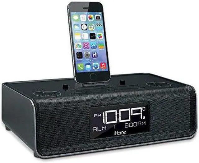 Alt view image 7 of 13 - iHome iDL43B iPad/iPhone/iPod Dual Charging FM Clock Radio with Lightning Dock