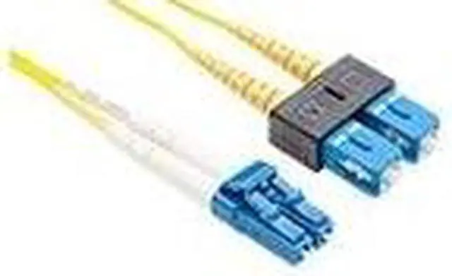 Alt view image 2 of 4 - 7 Meter Fiber Optic Patch Cable, LC-SC, 9/125 Singlemode Duplex, PVC OFNR Jacket, Yellow