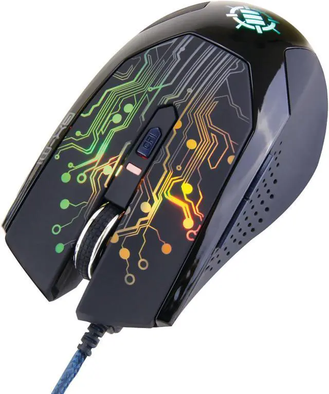 Alt view image 10 of 13 - ENHANCE GX-M1 Gaming Mouse with 3500 dpi, Optical Sensor and Color-Changing LED Lights