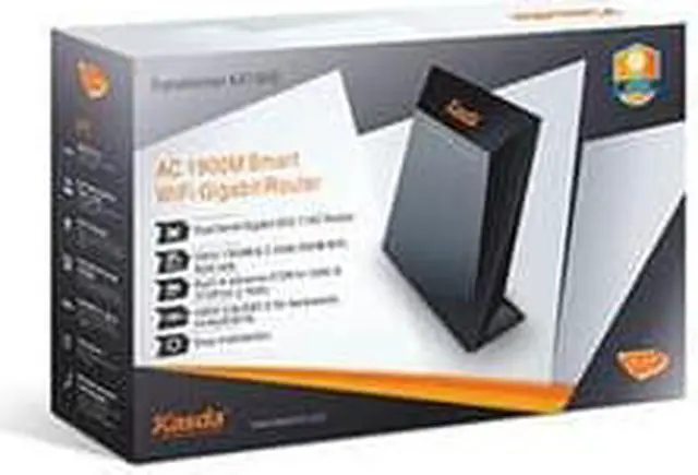 Alt view image 2 of 11 - KASDA IEEE 802.11ac Ethernet Wireless Router - 2.40 GHz ISM Band - 5 GHz UNII Band - 1900 Mbit/s Wireless Speed - 4 x Network Port - 1 x Broadband Port - USB - Gigabit Ethernet - VPN Supported - Deskt