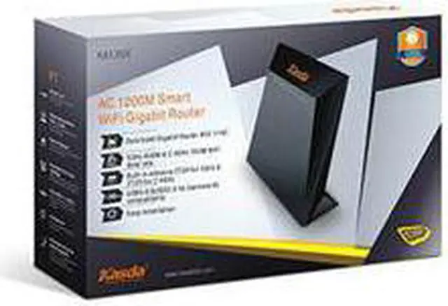 Main image of KASDA IEEE 802.11ac Ethernet Wireless Router - 2.40 GHz ISM Band - 5 GHz UNII Band - 4 x Antenna(4 x Internal) - 1200 Mbit/s Wireless Speed - 4 x Network Port - 1 x Broadband Port - USB - Gigabit Ethe
