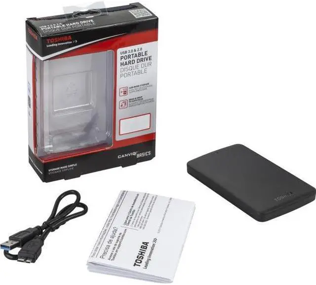 Alt view image 8 of 8 - TOSHIBA 3TB Canvio Basics Portable Hard Drive USB 3.0 Model HDTB330XK3CA Black