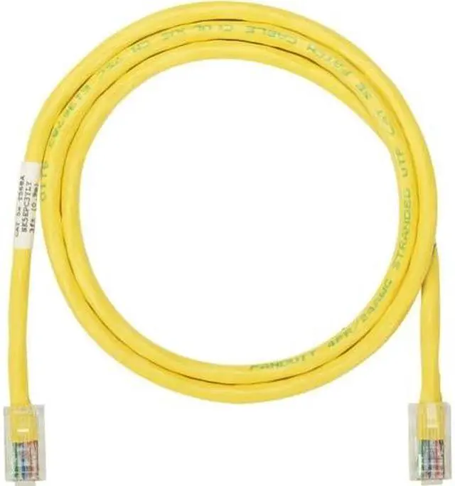 Main image of Panduit Netkey Copper Patch Cord, Category 5e, 10 ft., Yellow UTP Cable