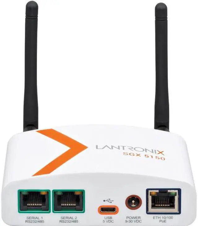 Alt view image 5 of 10 - LANTRONIX SGX 5150 IoT Device Gateway, Wireless 802.11a/b/g/n/ac, 1xRS232 (RJ45), USB, 10/100 Ethernet, US