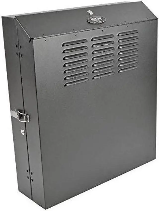 Alt view image 4 of 19 - Tripp Lite SmartRack 4U Low-Profile Vertical-Mount Switch-Depth Wall-Mount Rack Enclosure Cabinet
