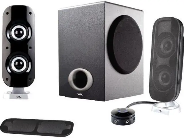 Alt view image 10 of 12 - Cyber Acoustics CA-3810 2.1 Speaker System 40 W RMS CA3810