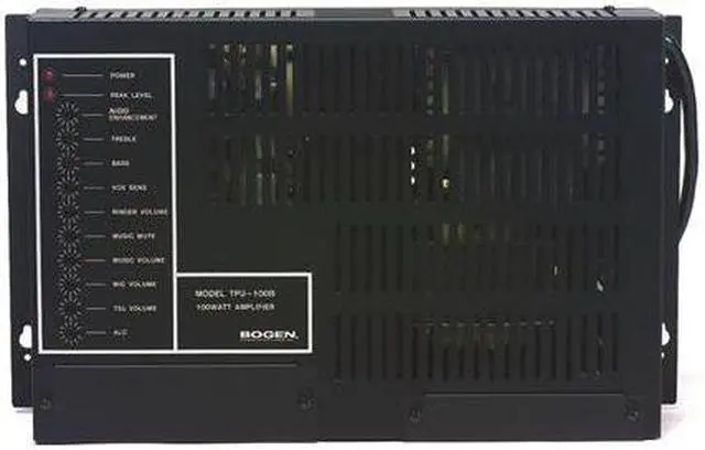 Alt view image 12 of 12 - Bogen TPU100B Telephone Paging Amplifier - Black