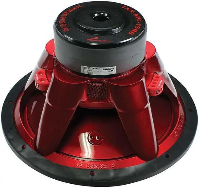 Alt view image 2 of 4 - AUDIOPIPE TXX-APC-15RD Audiopipe 15 Woofer 2000W Max 4 Ohm DVC - Candy Red