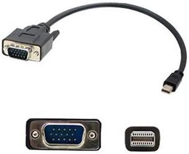 Alt view image 2 of 12 - 6Ft Mini-Displayport 1.1 Male To Vga Male Black Cable For Resolution Up To 1920X1200 (Wuxga)