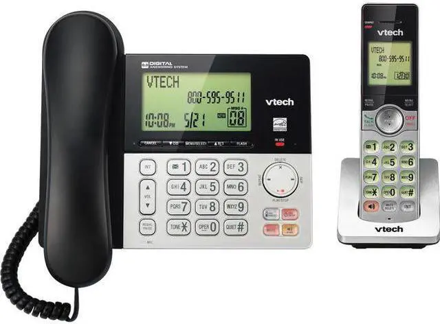 Alt view image 2 of 7 - Vtech Cs6949 Dect 6.0 Standard Phone - Black Silver