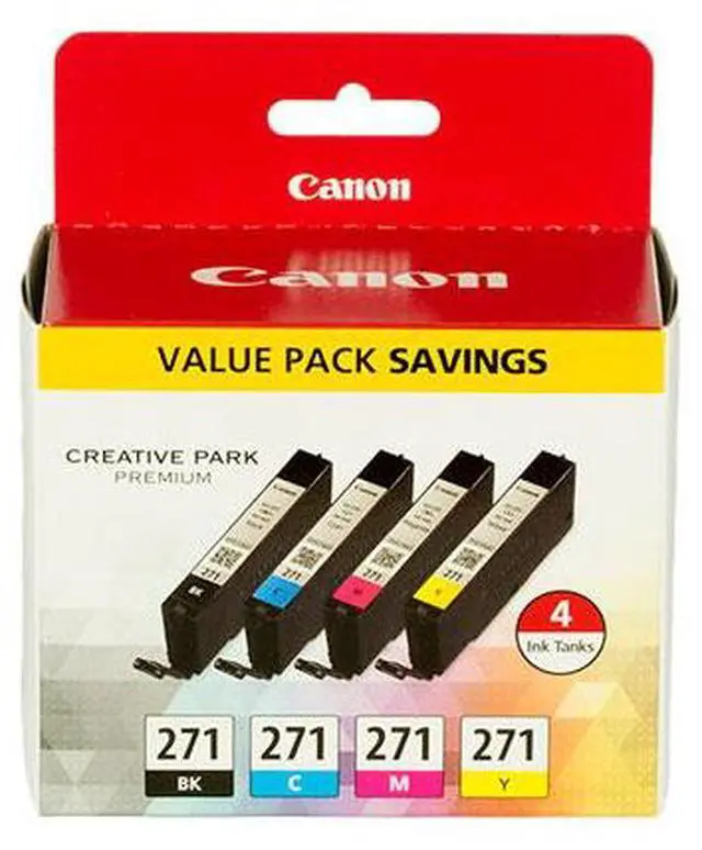 Alt view image 17 of 20 - Canon CLI-271 Ink Cartridge - Combo Pack - Black/Cyan/Magenta/Yellow
