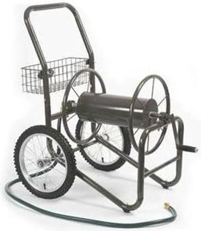 Alt view image 4 of 20 - Liberty Garden 880 Two Wheel Hose Cart - 2 Casters - 24" Width x 36.8" Depth x 38.8" Height - Steel Frame - Bronze