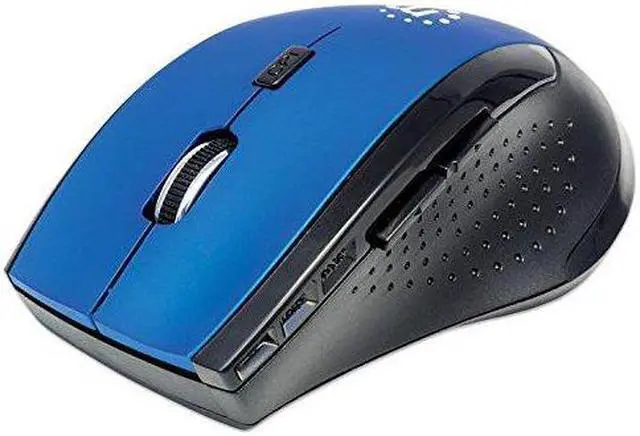 Alt view image 2 of 12 - MANHATTAN 179294 Curve Wireless Optical Mouse (Blue/Black)